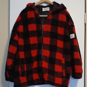 Wallflower Flannel Unisex Jacket With Hood XL